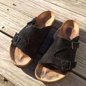 Black Suede Arizona Birkenstocks Size 43